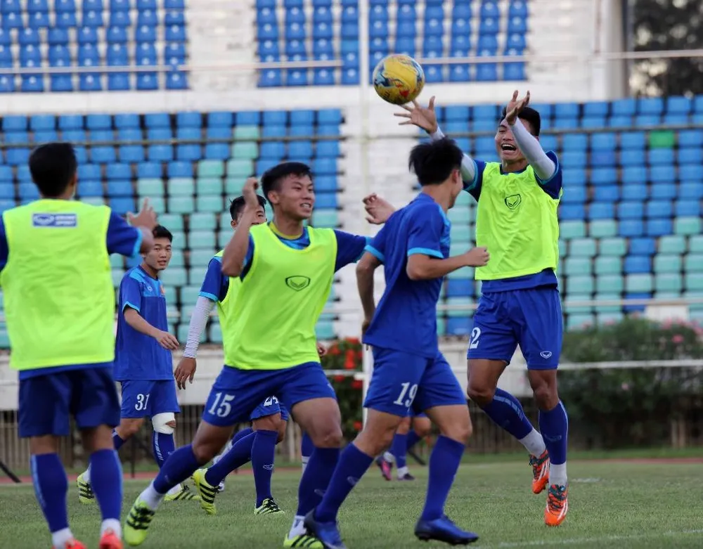 Những buổi tập cuối cùng của đội tuyển Việt Nam luôn ngập tràn tiếng cười