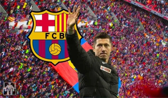 Lewandowski có thể sẽ đầu quân cho đội bóng xứ Catalan ở mùa giải mới. Ảnh: CGI.