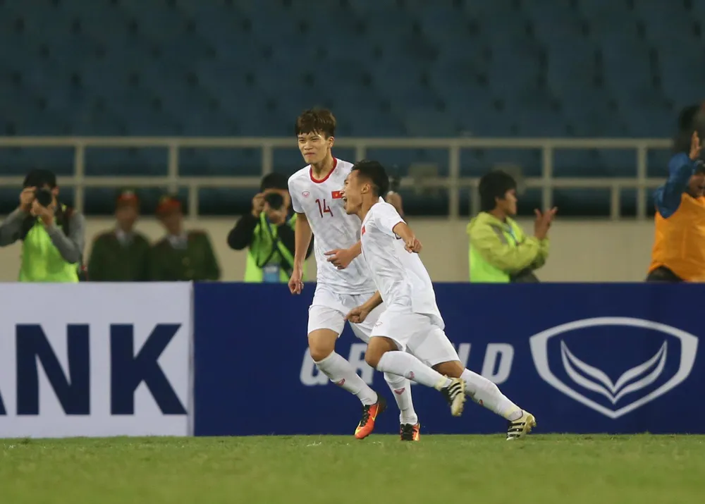 Hơn hai năm trước, Hoàng Đức và đồng đội từng đại thắng U-23 Indonesia 3-0 trong trận chung kết SEA Games 30. Ảnh: ANH DUY.