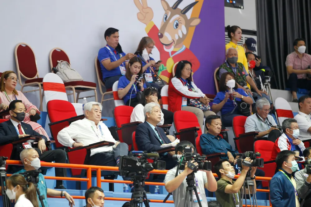 Chủ tịch Liên đoàn Taekwondo Việt Nam Trương Ngọc Để và các quan chức quốc tế tham dự SEA Games 31.