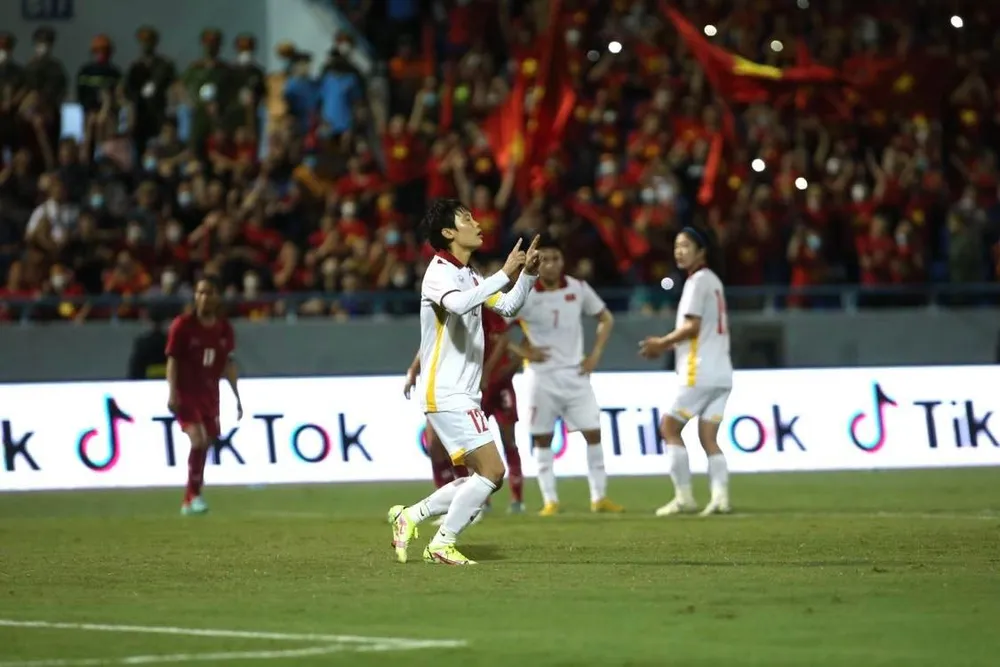 Hải Yến từng là &quot;thần tài&quot; của tuyển nữ Việt Nam khi có bàn thắng duy nhất vào lưới Thái Lan ở chung kết SEA Games 30. Ảnh: ANH DUY