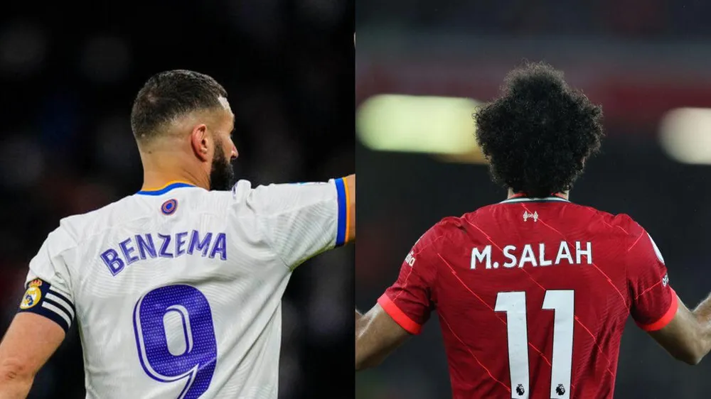Benzema phản pháp Salah trước trận chung kết Champions League. Ảnh: CGI. Benzema phản pháp Salah trước trận chung kết Champions League. Ảnh: CGI.