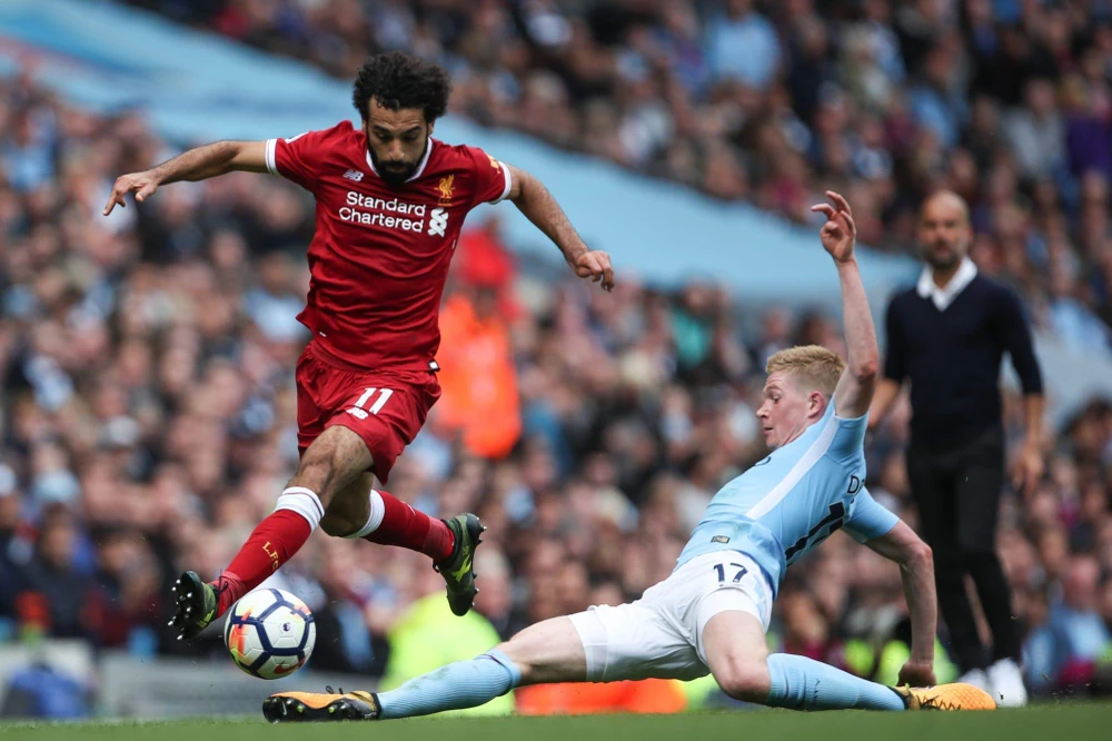 Vua phá lưới Salah không nằm trong bộ nhớ của Bruyne ở danh sách 5 cầu thủ hay nhất Premier League. Ảnh: CGI.