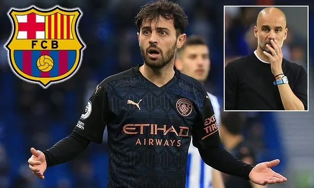 HLV Pep Guardiola khẳng định không có chuyện Silva muốn về Barca. Ảnh: CGI.
