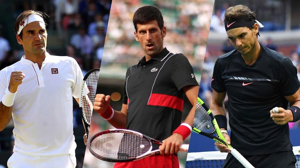 Roger Federer, Novak Djokovic và Rafael Nadal thay nhau thống trị làng quần vợt thế giới. Ảnh: CGI.