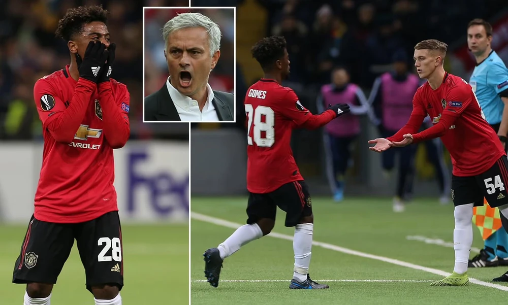 HLV Mourinho mắng học trò Gomes ngay trước mặt toàn đội khiến cầu thủ trẻ của MU suýt khóc. Ảnh: CGI.