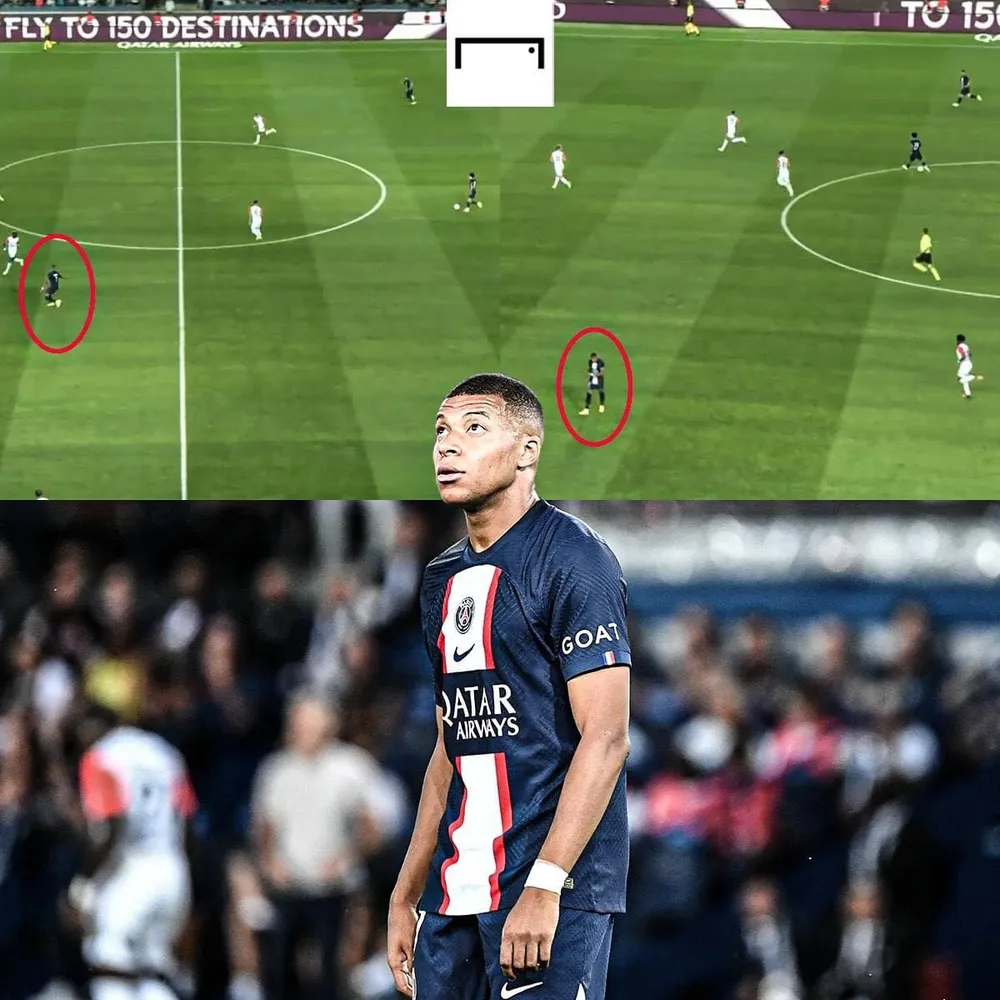 Cổ động viên PSG không hài lòng với hành động và thái độ của Mbappe khi không được chuyền bóng. Ảnh: CGI.