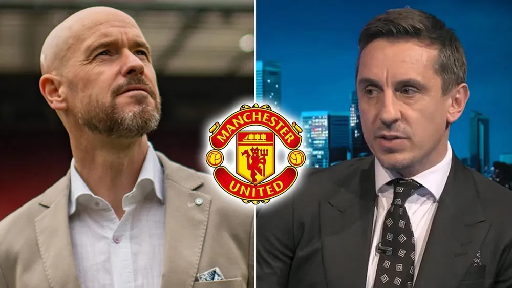 Cựu đội trưởng MU Garry Neville chỉ trích đội bóng của HLV Ten Hag không toan tính kỹ cho mùa bóng mới. Ảnh: CGI.