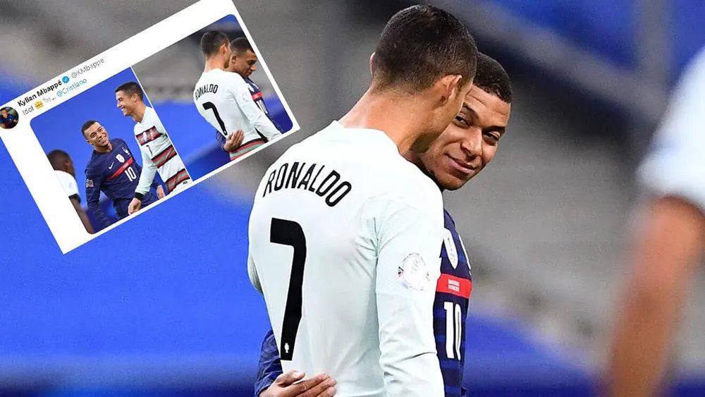 Mbappe rất thần tượng Ronaldo từ thời còn thơ ấu. Ảnh: CGI.
