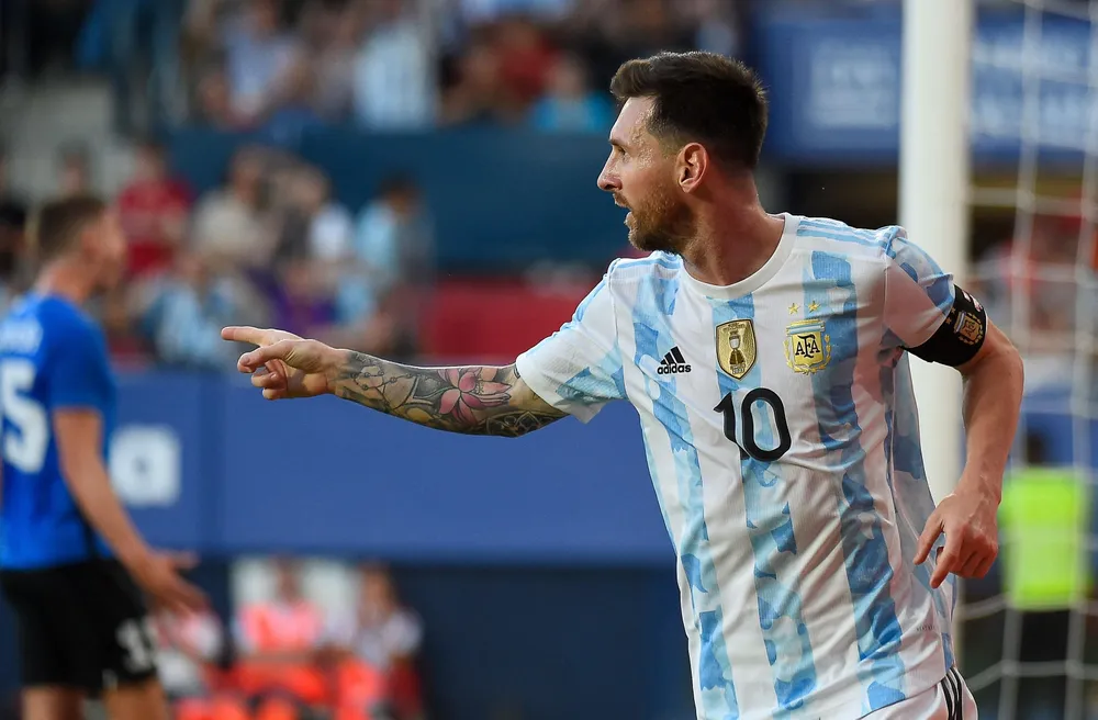 Messi là đầu tàu của đội tuyển Argentina tại vòng chung kết World Cup 2022. Ảnh: CGI.