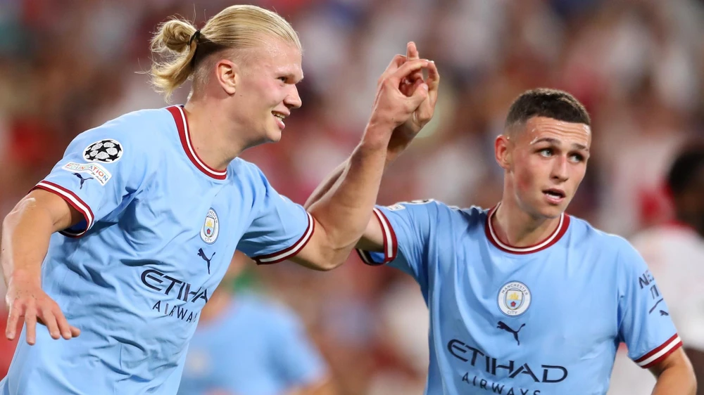 Haaland và Foden ghi hai hat trick vào lưới đối thủ truyền kiếp Man United. Ảnh: CGI.