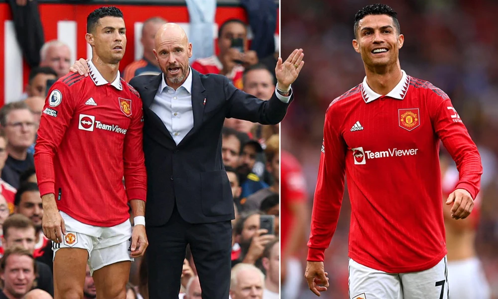HLV Ten Hag không còn bênh vực Ronaldo ở lần thứ hai anh vi phạm kỷ luật. Ảnh: GETTY.