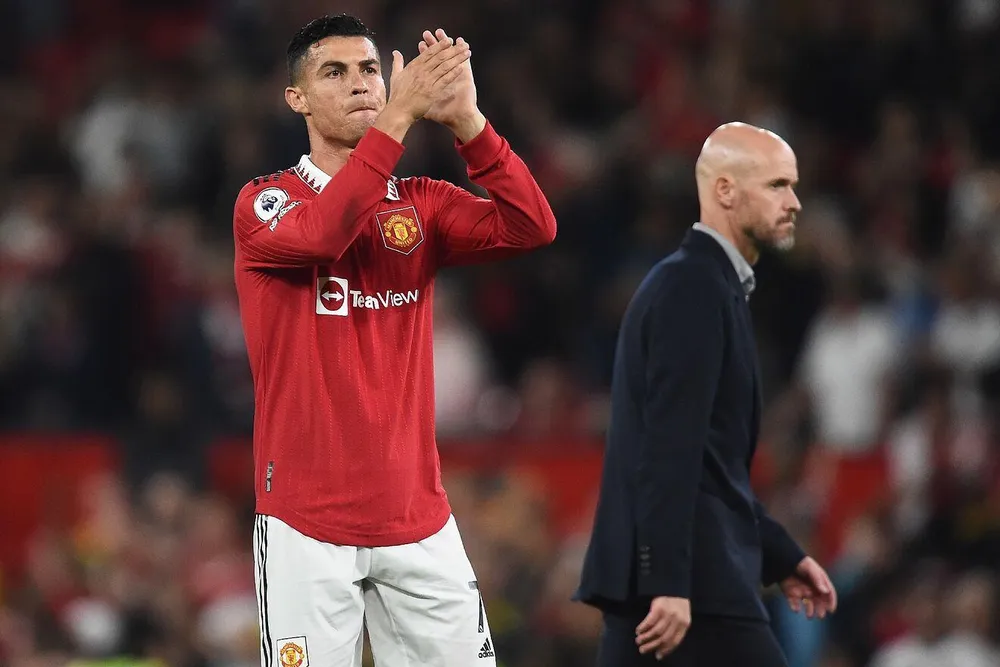 HLV Ten Hag luôn khẳng định Ronaldo là một phần trong kế hoạch của ông ở mùa giải này. Ảnh: GETTY. HLV Ten Hag luôn khẳng định Ronaldo là một phần trong kế hoạch của ông ở mùa giải này. Ảnh: GETTY.