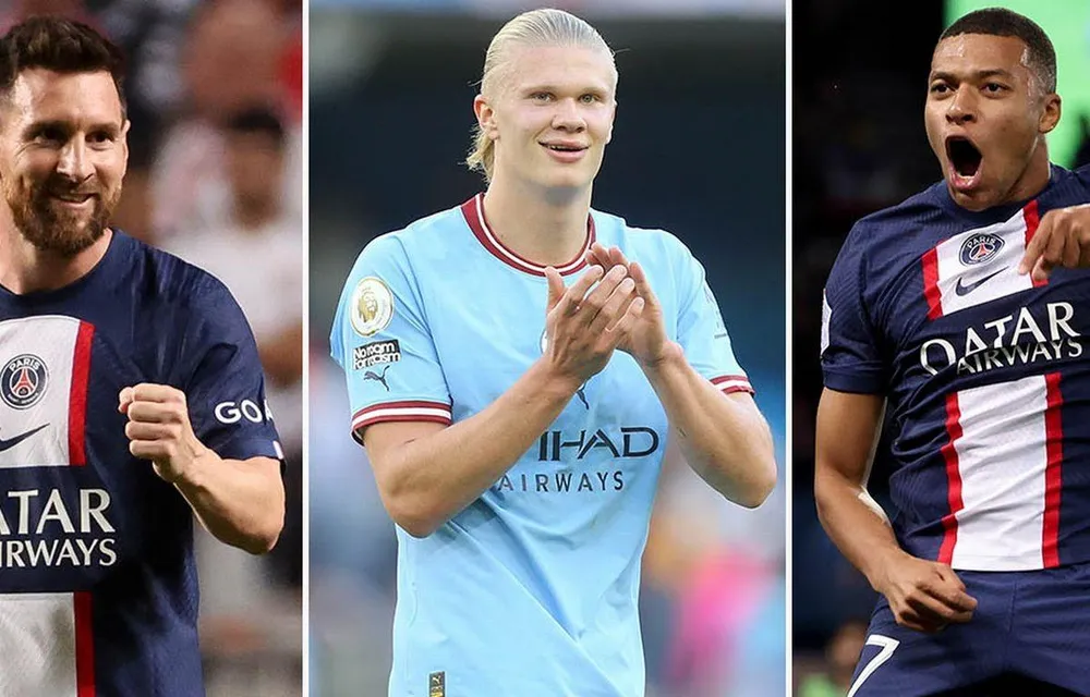 Đàn anh Messi vẫn là một "quái kiệt" với những phẩm chất kỹ thuật nhỉnh hơn hai đàn em Haaland và Mbappe. Ảnh: GETTY. Đàn anh Messi vẫn là một "quái kiệt" với những phẩm chất kỹ thuật nhỉnh hơn hai đàn em Haaland và Mbappe. Ảnh: GETTY.