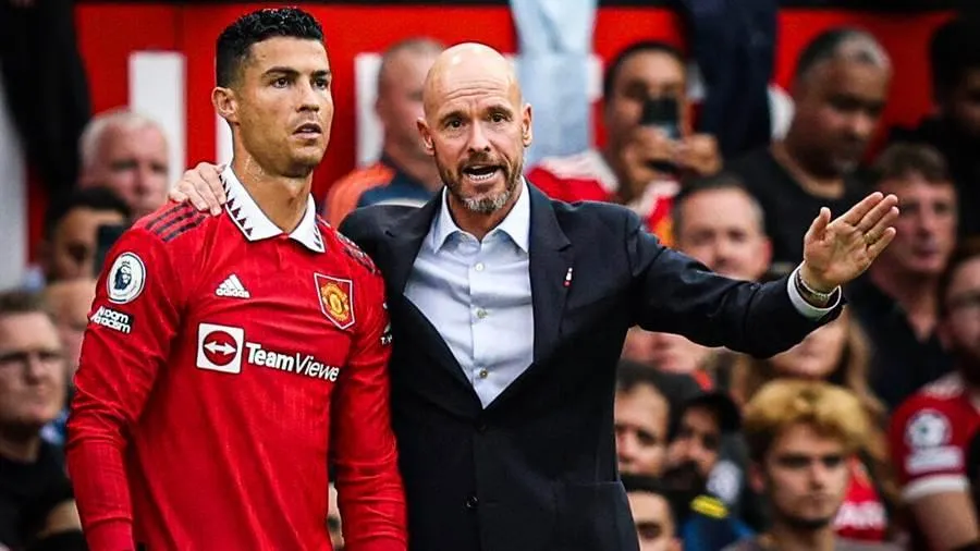 HLV Ten Hag thường đưa Ronaldo ra sân từ băng ghế dự bị. Ảnh: GETTY. HLV Ten Hag thường đưa Ronaldo ra sân từ băng ghế dự bị. Ảnh: GETTY.