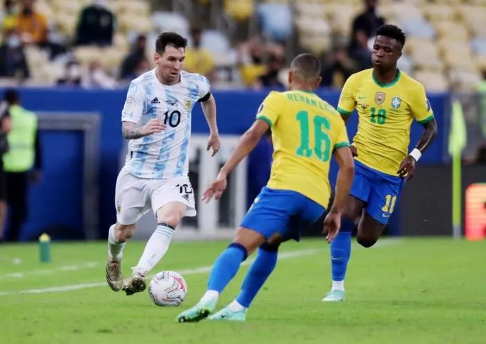 Messi và đồng đội Argentina cùng tuyển Brazil là những ứng cử viên đăng quang World Cup. Ảnh: GETTY.