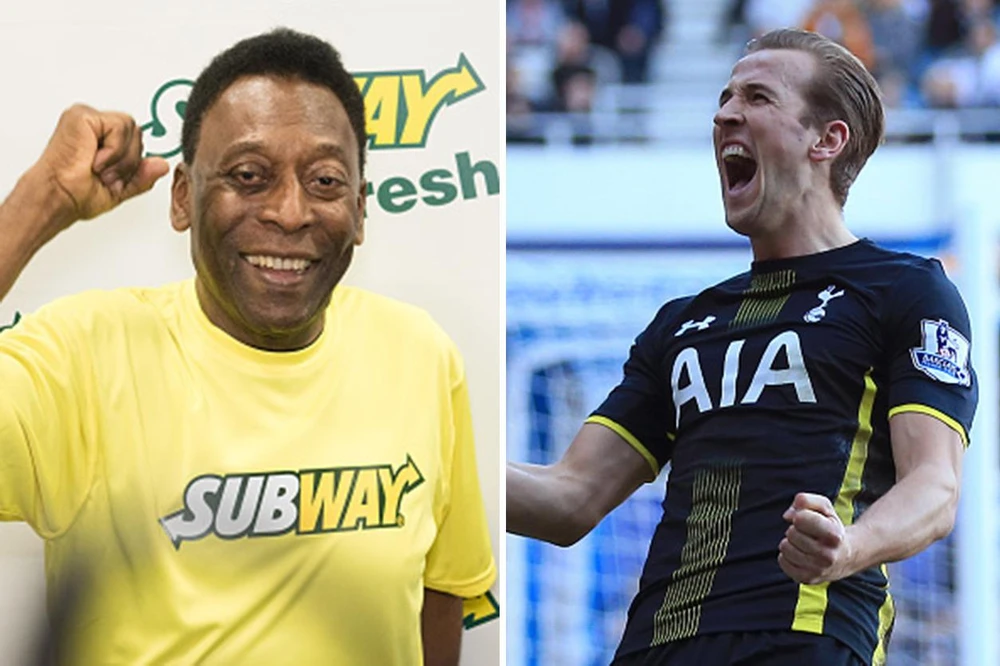 Tiền đạo của tuyển Anh cầu chúc cho Vua bóng đá Pele chiến thắng bệnh tật. Ảnh: GETTY.