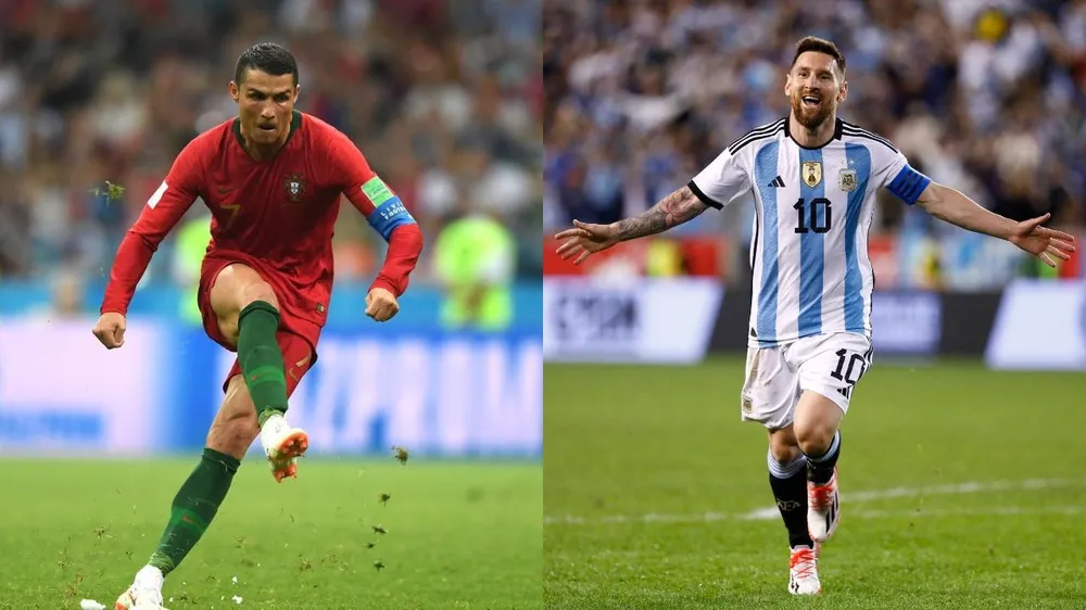 Hai ngôi sao bóng đá của Bồ Đào Nha và Argentina là thần tượng của nhiều người. Ảnh: GETTY.