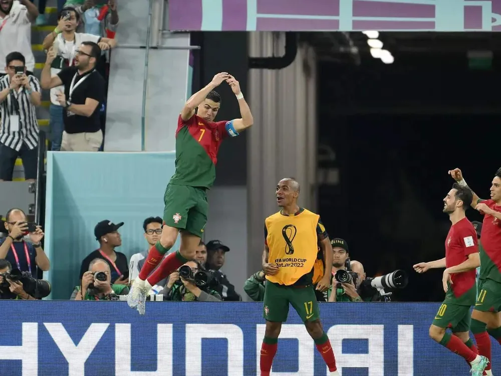 Siêu sao người Bồ Đào Nha chỉ ghi có một bàn thắng ở World Cup 2022. Ảnh: GETTY.
