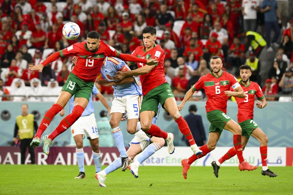 Không kiểm soát bóng nhiều nhưng các tuyển thủ Morocco đã khiến cả thế giới bóng đá phải kính nể với kỷ lục ấn tượng. Ảnh: GETTY.