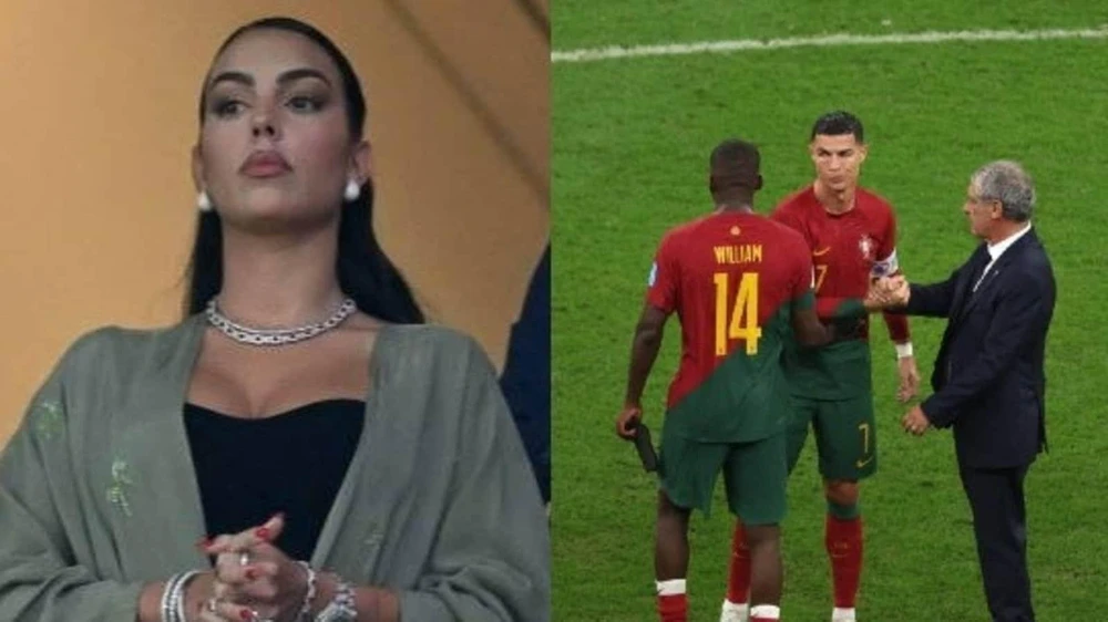 Bạn gái của Ronaldo chỉ trích HLV Santos không cho đội trưởng Bồ Đào Nha ra sân chính thức ở hai trận knock out. Ảnh: GETTY. Bạn gái của Ronaldo chỉ trích HLV Santos không cho đội trưởng Bồ Đào Nha ra sân chính thức ở hai trận knock out. Ảnh: GETTY.