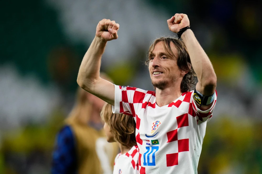 Messi thừa nhận Croatia có hàng tiền vệ mạnh mẽ dưới sự chỉ huy của Modric. Ảnh: GETTY.