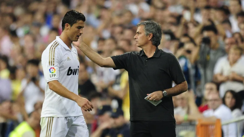 Ronaldo từng là học trò của Mourinho khi ông huấn luyện Real Madrid. Ảnh: GETTY.