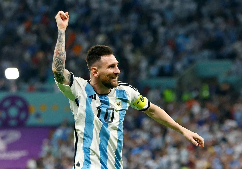 Messi tỏa sáng rực rỡ trong đêm Argentina trở thành nhà vua mới của bóng đá thế giới. Ảnh: GETTY.