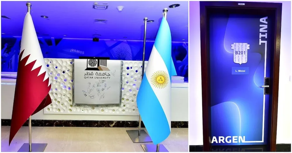 Căn phòng của Messi ở tại Đại học Qatar biến thành bảo tàng. Ảnh: GETTY.