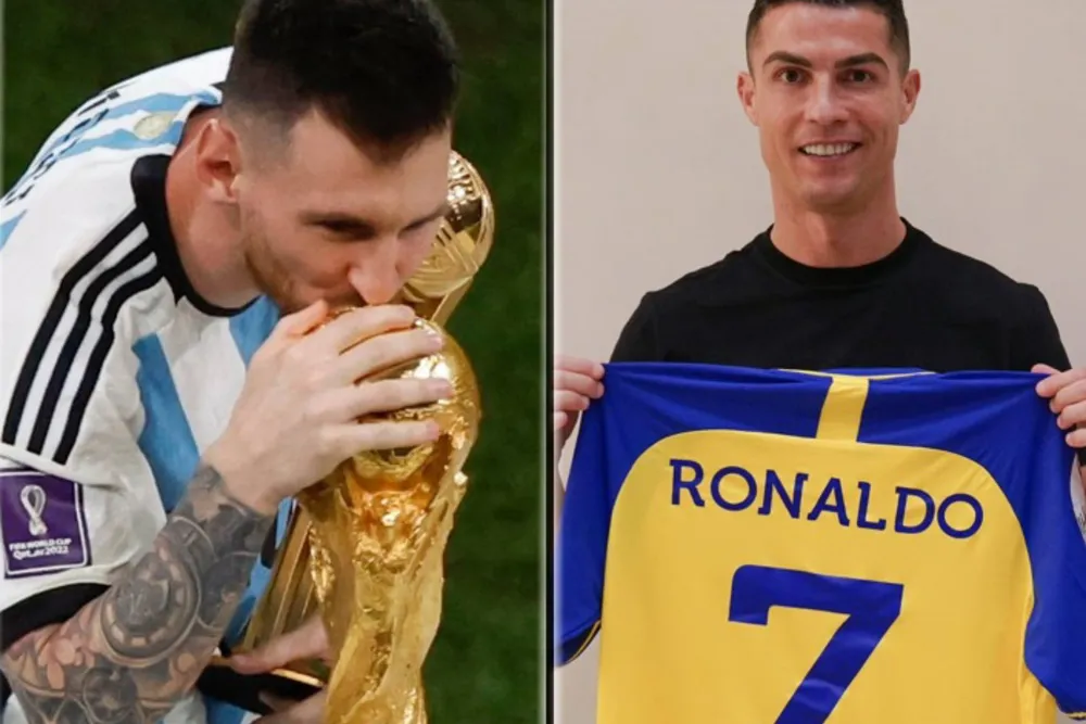 Nhà vô địch thế giới Messi sẽ chạm trán Ronaldo ở chuyến du đấu ngày 19-1. Ảnh: GETTY.