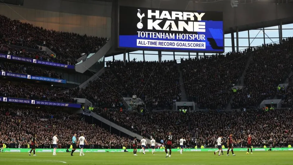 Tuyển thủ Anh Harry Kane đã trở thành chân sút ghi bàn tốt nhất mọi thời đại của Tottenham, sau bàn thắng vào lưới Man City. Ảnh: GETTY.
