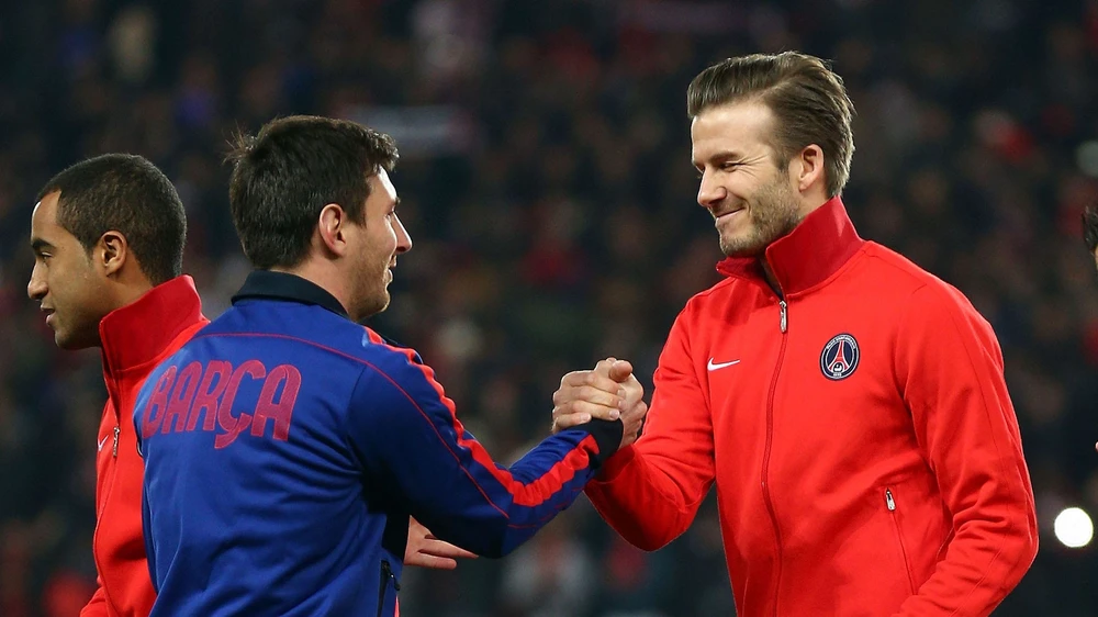 Beckham và Messi có mối quan hệ rất tốt. Ảnh: GETTY.
