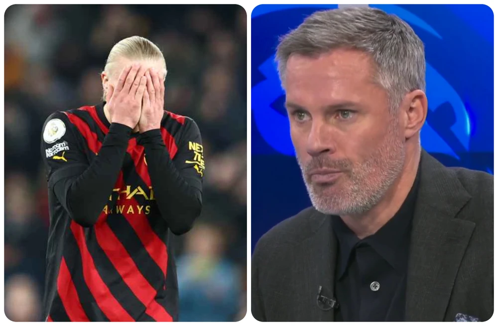 Chuyên gia Jamie Carragher nhận định chân sút người Na Uy đã chọn nhầm CLB. Ảnh: GETTY.