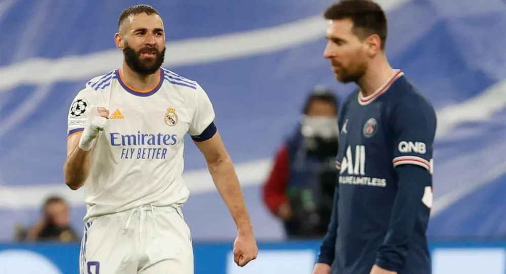 Benzema ám chỉ Messi có thành tích kém hơn mình. Ảnh: GETTY.
