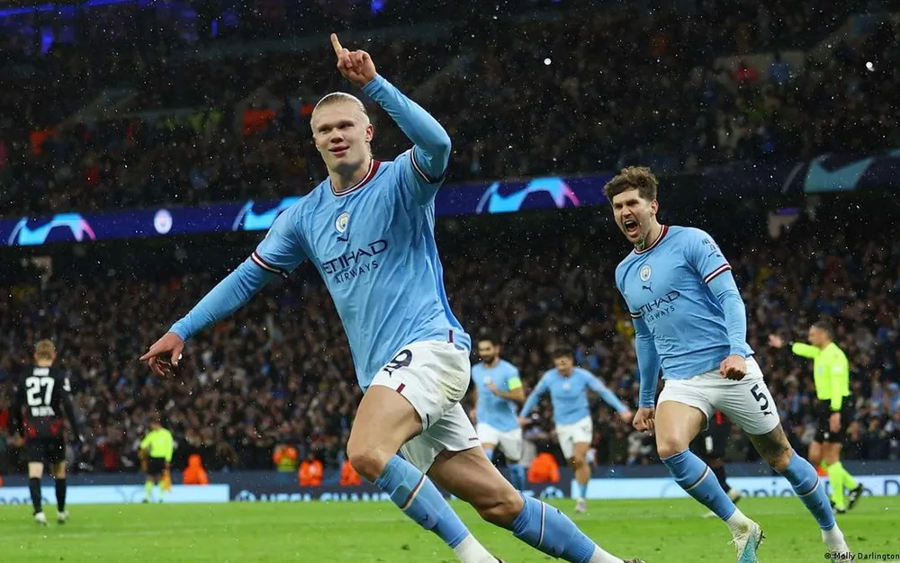 Haaland tỏa sáng rực rỡ trong trận lượt về vòng 16 đội Champions League. Ảnh: GETTY. Haaland tỏa sáng rực rỡ trong trận lượt về vòng 16 đội Champions League. Ảnh: GETTY.