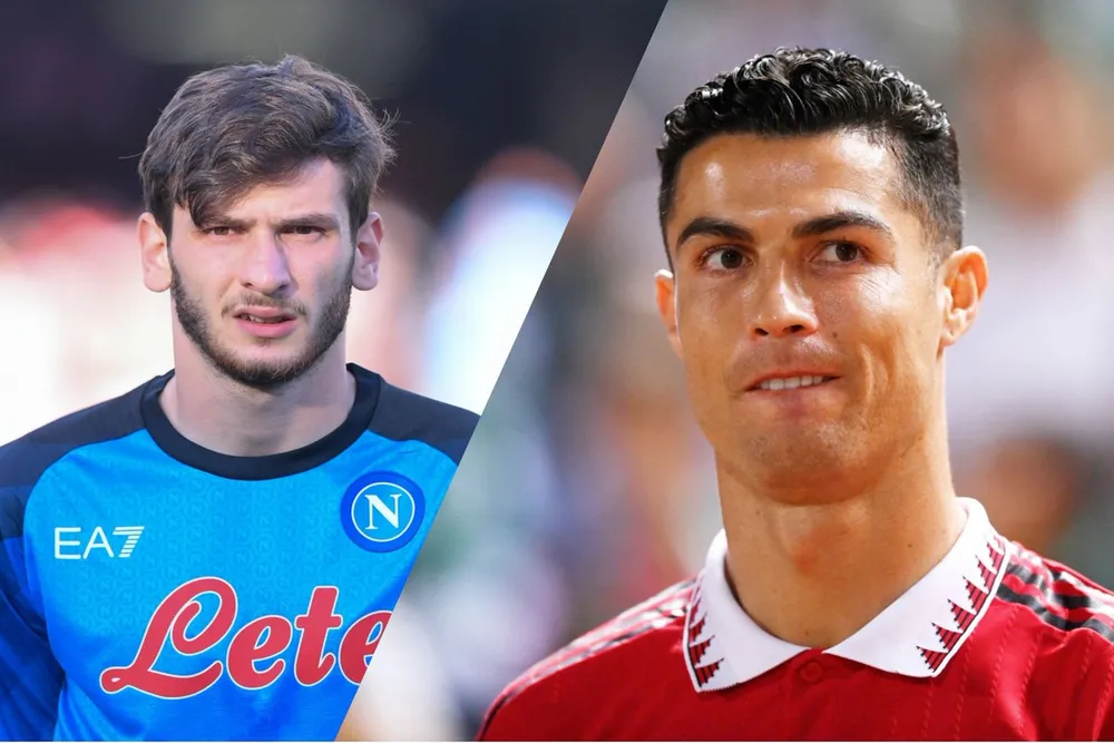 Kvicha Kvaratskhelia thần tượng Ronaldo nhưng chọn lựa Messi hay hơn. Ảnh: GETTY.