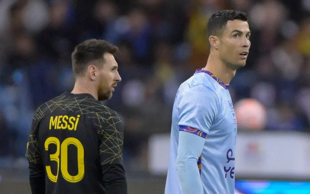 Messi bỏ ngỏ khả năng khoác áo CLB Al Halil - đội bóng đối thủ của Ronaldo ở giải Saudi Arabia. Ảnh: GETTY.