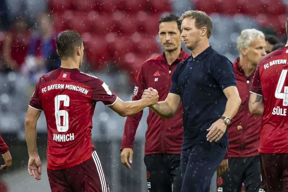 HLV Nagelsmann chia tay các cầu thủ Bayern và chưa quyết định về đội bóng nào. Ảnh: GETTY. HLV Nagelsmann chia tay các cầu thủ Bayern và chưa quyết định về đội bóng nào. Ảnh: GETTY.
