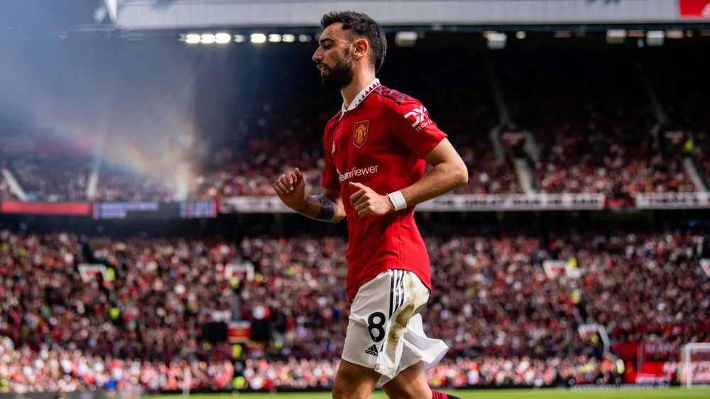 Bruno Fernandes không ghi bàn nhưng anh được xem là cầu thủ xuất sắc nhất trận thắng Everton 2-0. Ảnh: GETTY. Bruno Fernandes không ghi bàn nhưng anh được xem là cầu thủ xuất sắc nhất trận thắng Everton 2-0. Ảnh: GETTY.