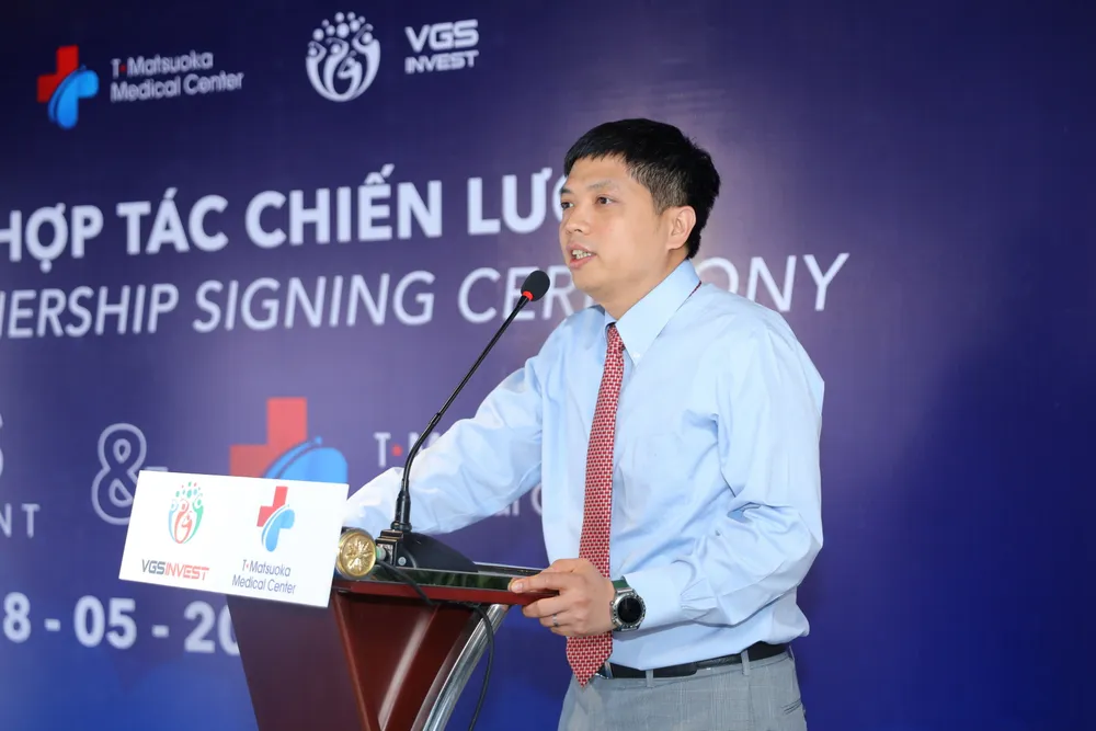 Ông Nguyễn Huy Tuấn - Đại diện T-Matsuoka Medical Center tin tưởng vào giải pháp công nghệ mới của T-Matsuoka Medical Center hợp tác với VGS mang đến cho cộng đồng. Ảnh: AT.