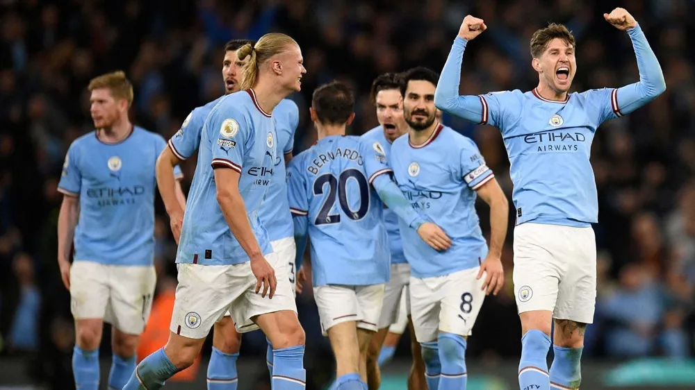 Man City đã ráo riết đeo bám Arsenal từ đầu giải đến tháng 4 mới có thể bắt kịp và vượt qua trong giai đoạn tăng tốc quan trọng nhất. Ảnh: GETTY.
