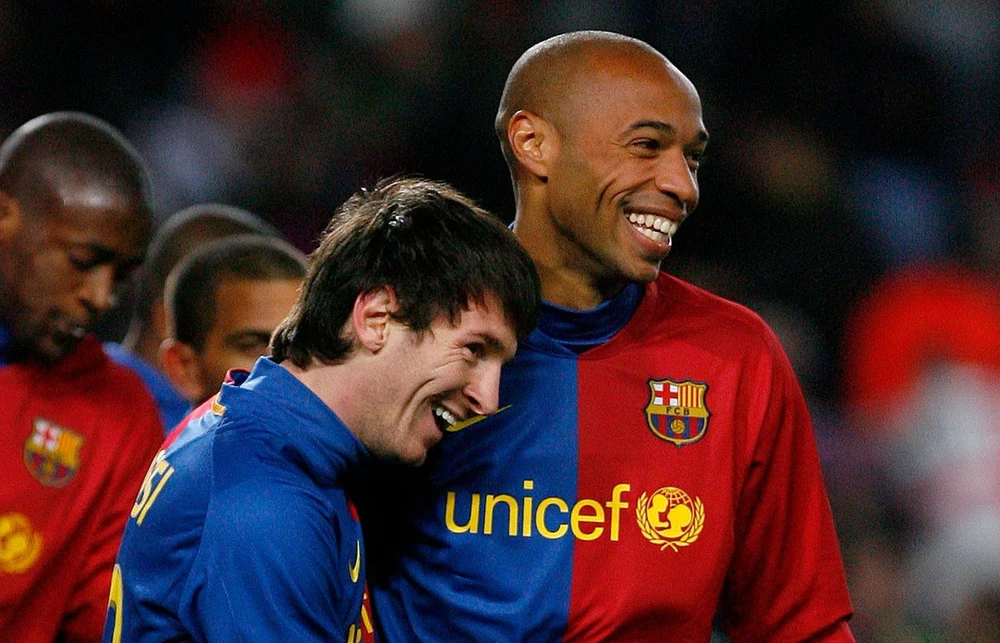 Cựu tiền đạo tuyển Pháp từng khoác chung màu áo với Messi và rất hiểu nỗi lòng của đàn em ở Barca một thời. Ảnh: GETTY.