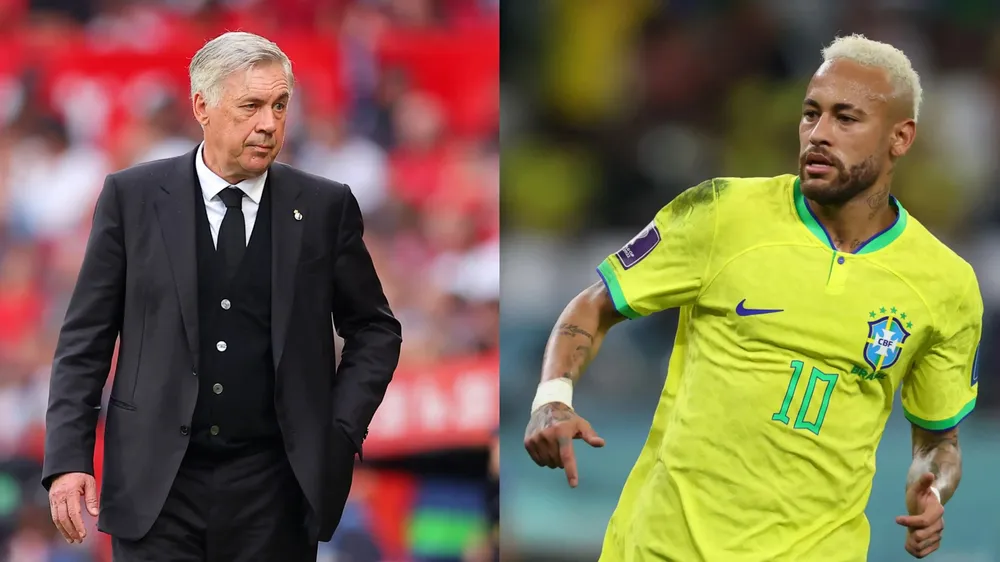 Neymar ca ngợi HLV Ancelotti đã vấp phải sự phản đối của nhiều cựu tuyển thủ Brazil. Ảnh: GETTY. Neymar ca ngợi HLV Ancelotti đã vấp phải sự phản đối của nhiều cựu tuyển thủ Brazil. Ảnh: GETTY.