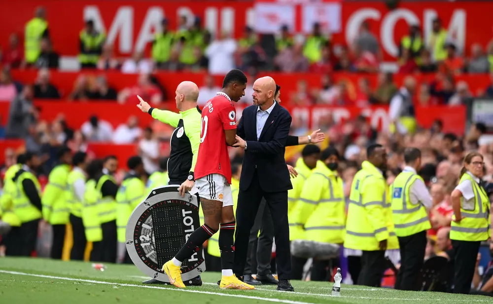HLV Ten Hag hy vọng Rashford sẽ ghi nhiều bàn thắng hơn, sau khi phục hồi phong độ. Ảnh: GETTY.