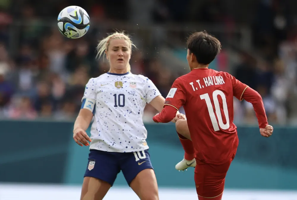 Hải Linh đã chơi ổn trong trận ra quân World Cup. Ảnh: ANH ĐỒNG.