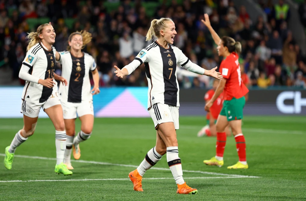 Tuyển Đức có chiến thắng đậm nhất ở cúp thế giới tính đến chiều 24-7. Ảnh: AN.