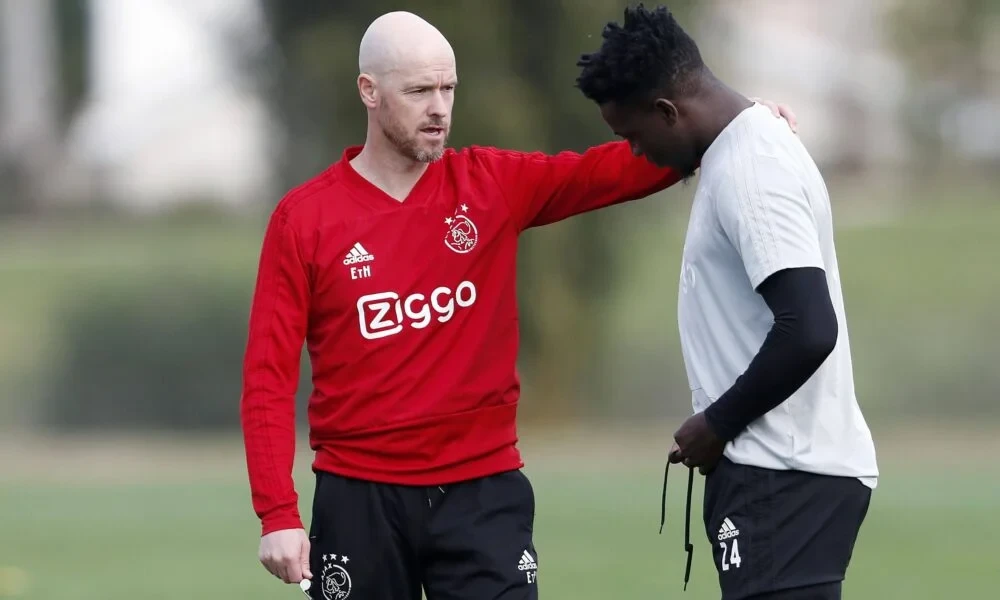 HLV Ten Hag tin tưởng Onana sẽ thay thế tốt David de Gea đã chia tay Man United. Ảnh: GETTY.