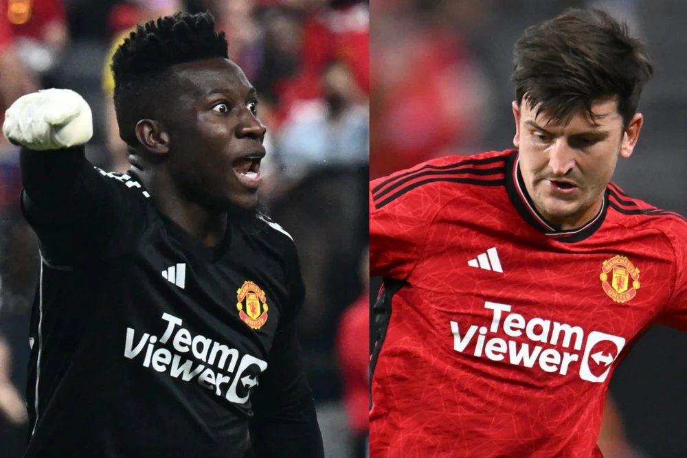 Tân binh của Man United tức giận với trung vệ Maguire khi bị mất bóng. Ảnh: GETTY.