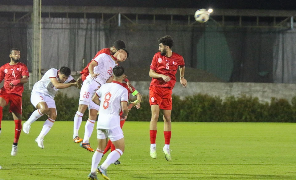 U-23 Việt Nam có trận giao hữu duy nhất thua U-23 Bahrain trên chấm luân lưu 11 mét, sau hai hiệp chính hòa 1-1. Ảnh: VFF.