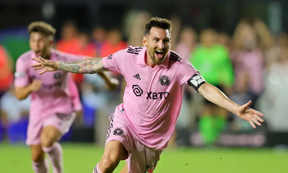 Messi có hiệu suất ghi bàn đáng nể, sau 7 lần ra sân đã ghi 10 bàn cho đội bóng mới. Ảnh: GETTY.